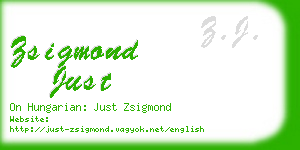 zsigmond just business card